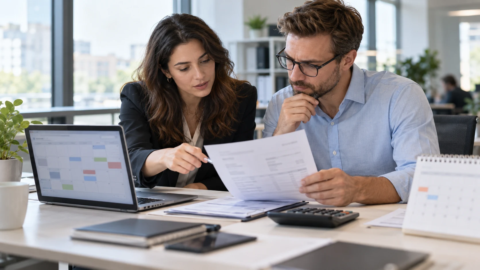 Accounts-Payable-Fachkräfte prüfen Rechnungsdatum, Fälligkeit und Zahlungskalender